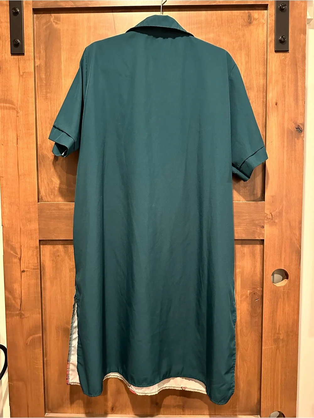 Women Teal Cat Print Dress - can fit up to 2XL